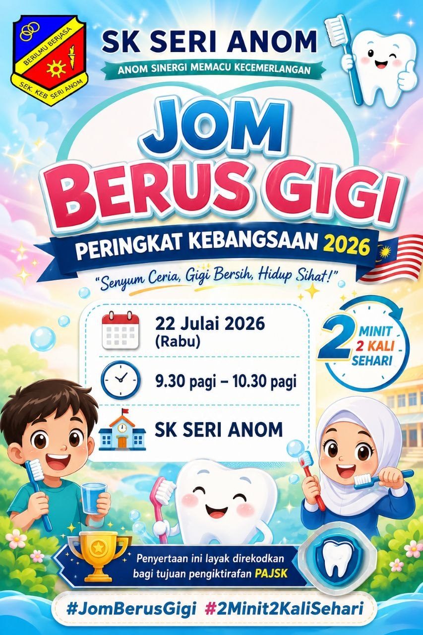 Poster hebahan program JomBerusGigi Peringkat Kebangsaan 2026